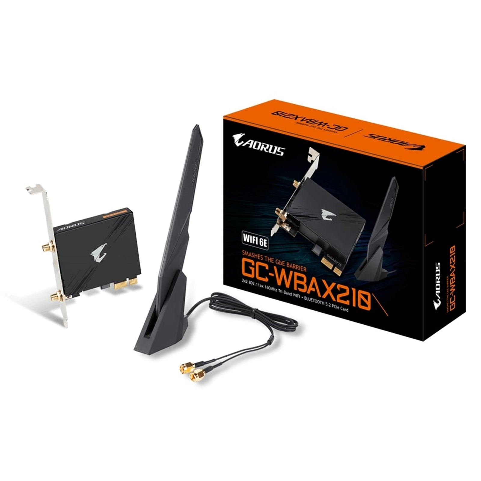 Gigabyte GC-WBAX210 WiFi 6E PCIe Card - Intel AX210 2400Mbps Gigabyte GC-WBAX210 WiFi 6E PCIe Card - Intel AX210 2400Mbps
